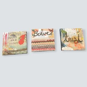 Kelly Rae Roberts Demdaco Plaques, Wall Art, Set of 3